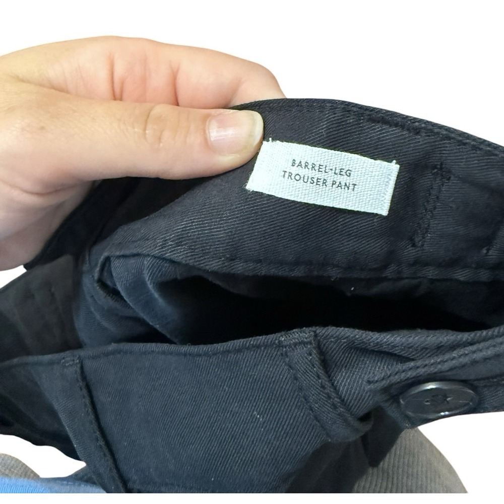 Madewell Washed Black Pleated High Rise Barrel LegTrousers NW171 Womens Size 2 - Picture 4 of 7